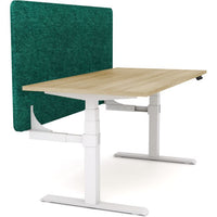Dynamo Plus - Electric Height Adjustable Single Workstation With Screen (Peacock Screen)