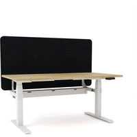 Dynamo Plus - Electric Height Adjustable Single Workstation With Screen (Black Screen)