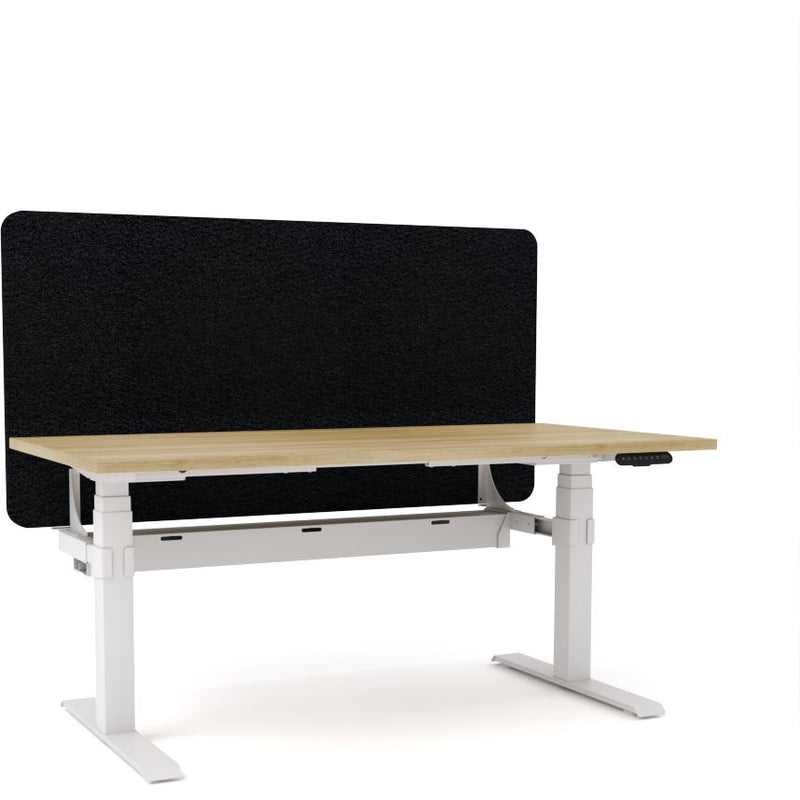 Dynamo Plus - Electric Height Adjustable Single Workstation With Screen (Black Screen)