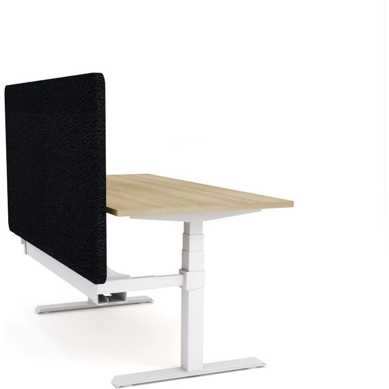 Dynamo Plus - Electric Height Adjustable Single Workstation With Screen (Black Screen)