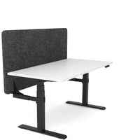 Dynamo Plus - Electric Height Adjustable Single Workstation With Screen (Charcoal Grey Screen)