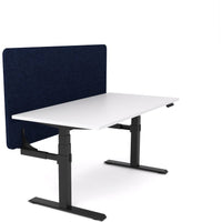 Dynamo Plus - Electric Height Adjustable Single Workstation With Screen (Dark Blue Screen)