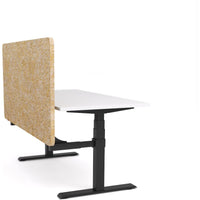 Dynamo Plus - Electric Height Adjustable Single Workstation With Screen (Mid Natural Screen)