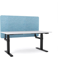 Dynamo Plus - Electric Height Adjustable Single Workstation With Screen (Pacific Blue Screen)
