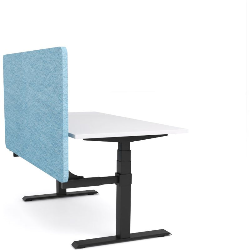 Dynamo Plus - Electric Height Adjustable Single Workstation With Screen (Pacific Blue Screen)