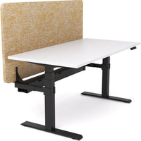 Dynamo Plus - Electric Height Adjustable Single Workstation With Screen (Mid Natural Screen)