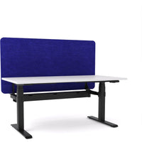 Dynamo Plus - Electric Height Adjustable Single Workstation With Screen (Blue Screen)