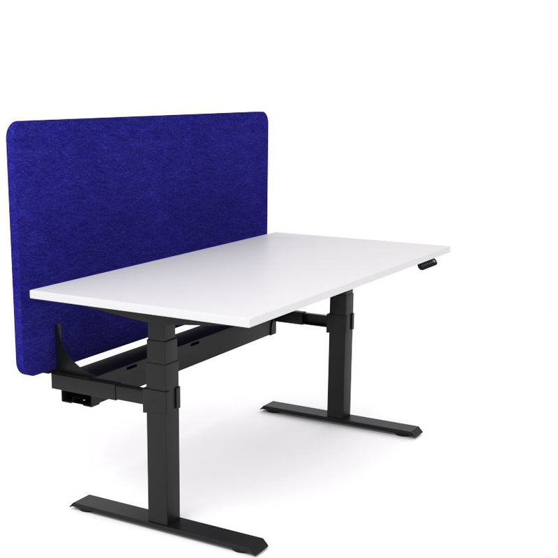 Dynamo Plus - Electric Height Adjustable Single Workstation With Screen (Blue Screen)