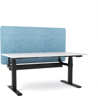 Dynamo Plus - Electric Height Adjustable Single Workstation With Screen (Pacific Blue Screen)