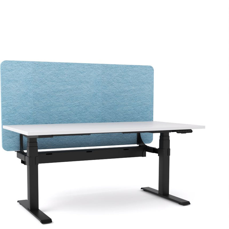 Dynamo Plus - Electric Height Adjustable Single Workstation With Screen (Pacific Blue Screen)