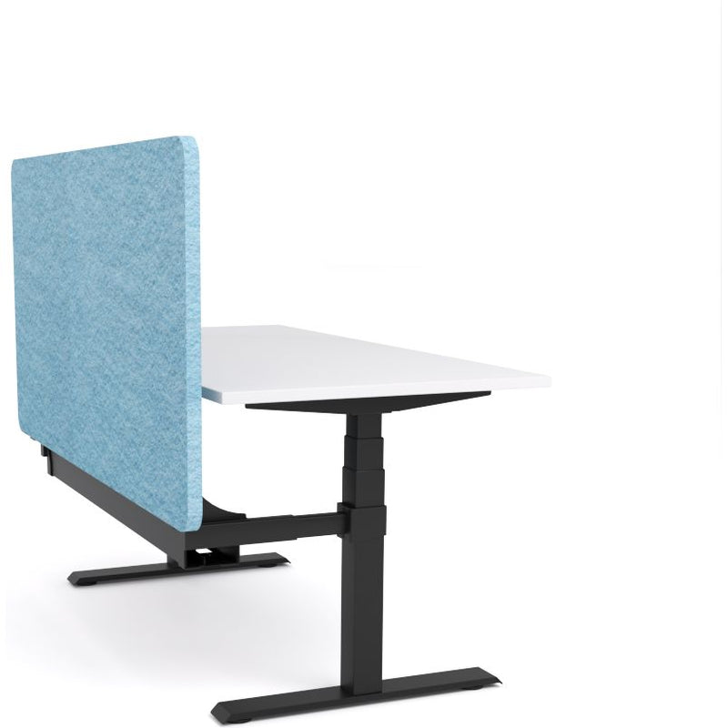 Dynamo Plus - Electric Height Adjustable Single Workstation With Screen (Pacific Blue Screen)