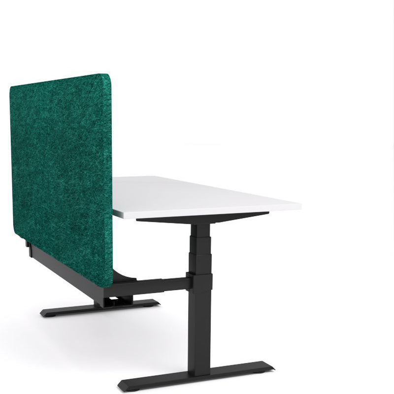 Dynamo Plus - Electric Height Adjustable Single Workstation With Screen (Peacock Screen)