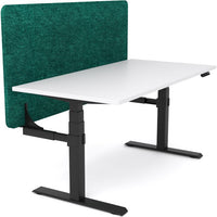 Dynamo Plus - Electric Height Adjustable Single Workstation With Screen (Peacock Screen)
