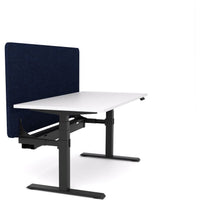 Dynamo Plus - Electric Height Adjustable Single Workstation With Screen (Dark Blue Screen)