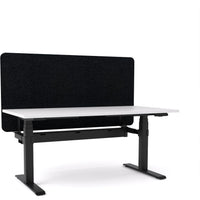 Dynamo Plus - Electric Height Adjustable Single Workstation With Screen (Black Screen)