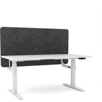 Dynamo Plus - Electric Height Adjustable Single Workstation With Screen (Charcoal Grey Screen)