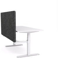 Dynamo Plus - Electric Height Adjustable Single Workstation With Screen (Charcoal Grey Screen)