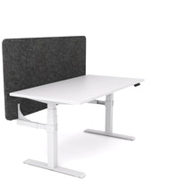 Dynamo Plus - Electric Height Adjustable Single Workstation With Screen (Charcoal Grey Screen)