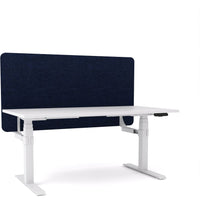 Dynamo Plus - Electric Height Adjustable Single Workstation With Screen (Dark Blue Screen)