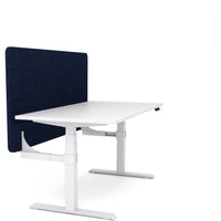 Dynamo Plus - Electric Height Adjustable Single Workstation With Screen (Dark Blue Screen)