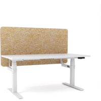 Dynamo Plus - Electric Height Adjustable Single Workstation With Screen (Mid Natural Screen)