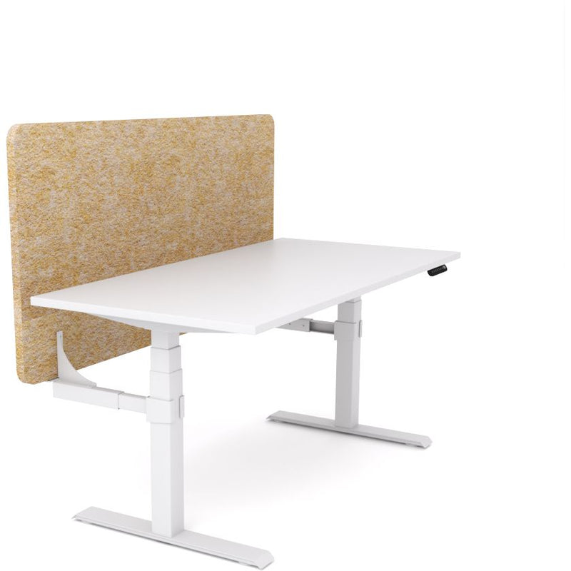 Dynamo Plus - Electric Height Adjustable Single Workstation With Screen (Mid Natural Screen)