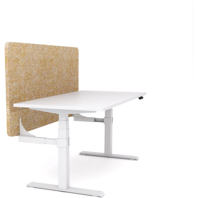 Dynamo Plus - Electric Height Adjustable Single Workstation With Screen (Mid Natural Screen)