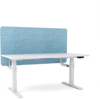 Dynamo Plus - Electric Height Adjustable Single Workstation With Screen (Pacific Blue Screen)