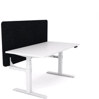 Dynamo Plus - Electric Height Adjustable Single Workstation With Screen (Black Screen)