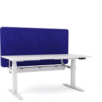 Dynamo Plus - Electric Height Adjustable Single Workstation With Screen (Blue Screen)