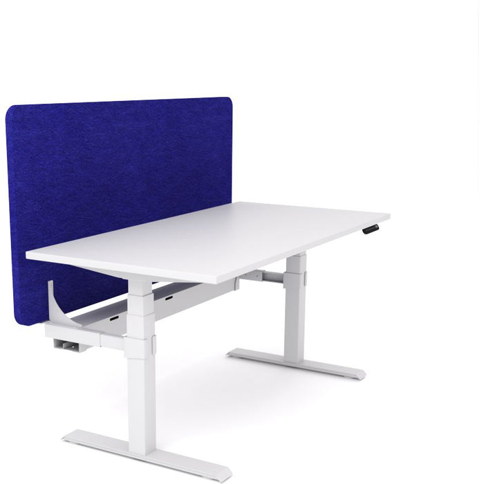 Dynamo Plus - Electric Height Adjustable Single Workstation With Screen (Blue Screen)