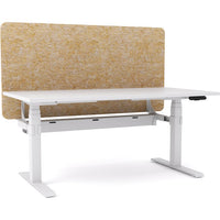 Dynamo Plus - Electric Height Adjustable Single Workstation With Screen (Mid Natural Screen)