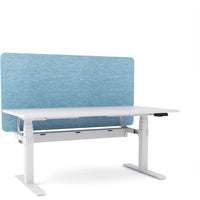 Dynamo Plus - Electric Height Adjustable Single Workstation With Screen (Pacific Blue Screen)