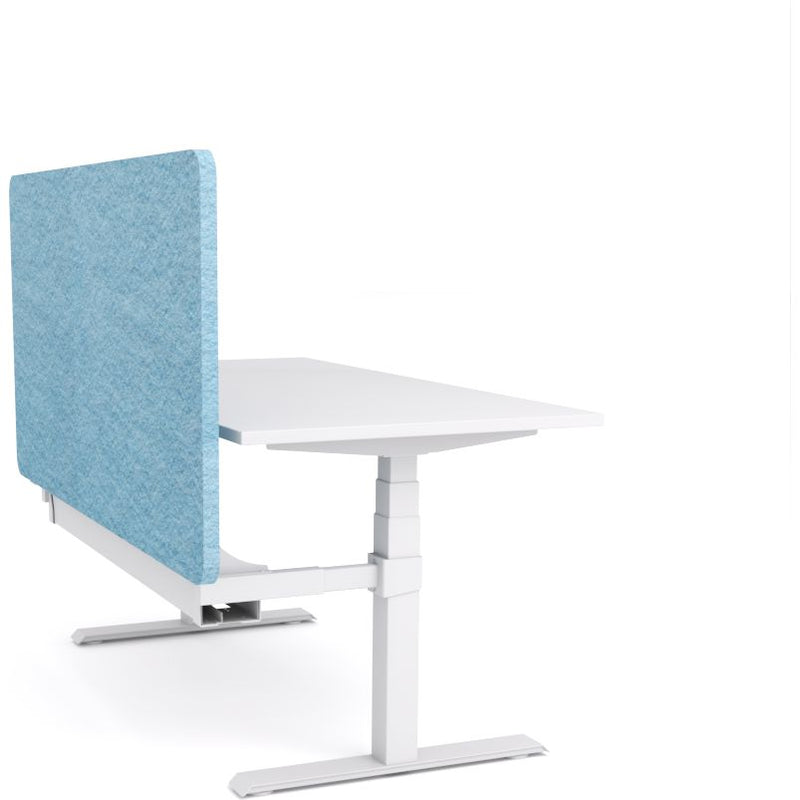 Dynamo Plus - Electric Height Adjustable Single Workstation With Screen (Pacific Blue Screen)