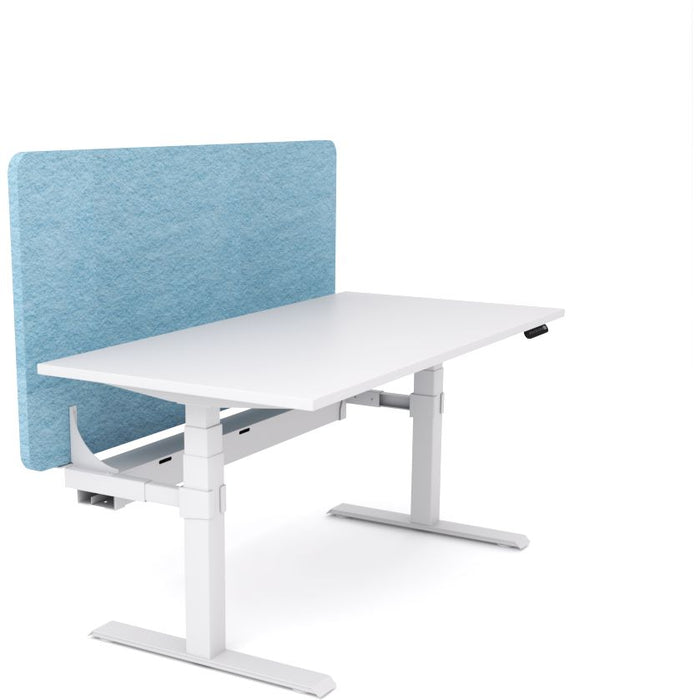 Dynamo Plus - Electric Height Adjustable Single Workstation With Screen (Pacific Blue Screen)