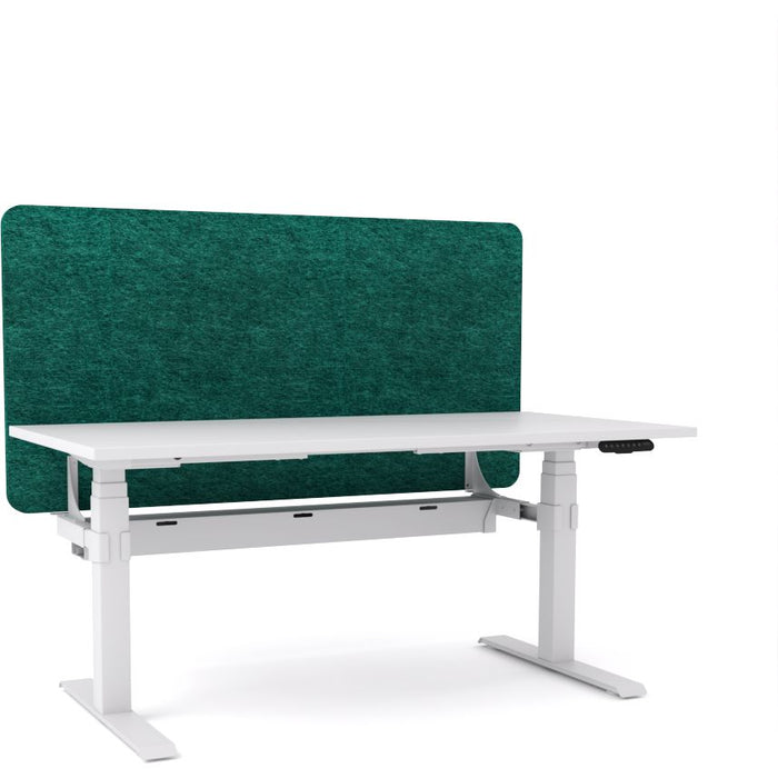 Dynamo Plus - Electric Height Adjustable Single Workstation With Screen (Peacock Screen)