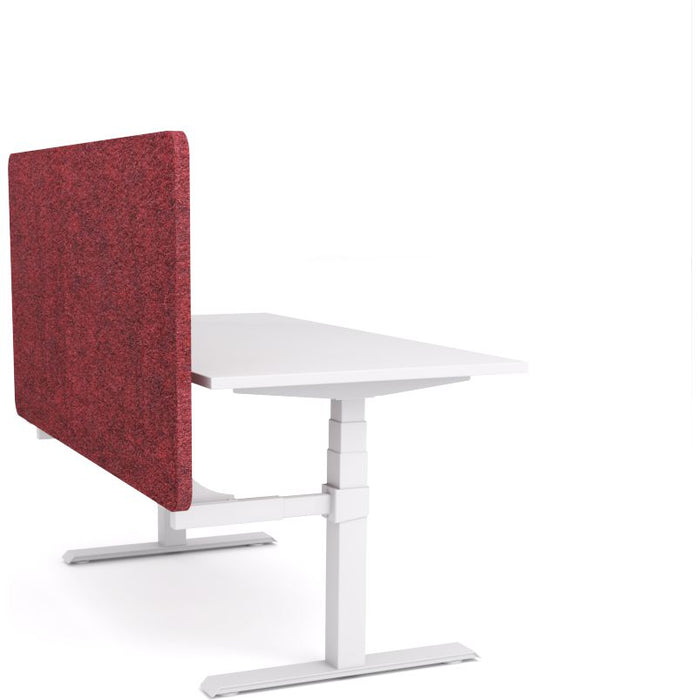 Dynamo Plus - Electric Height Adjustable Single Workstation With Screen (Maroon Screen)