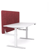 Dynamo Plus - Electric Height Adjustable Single Workstation With Screen (Maroon Screen)
