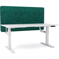 Dynamo Plus - Electric Height Adjustable Single Workstation With Screen (Peacock Screen)