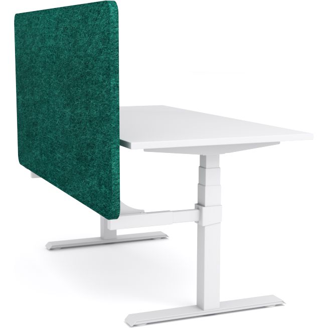 Dynamo Plus - Electric Height Adjustable Single Workstation With Screen (Peacock Screen)