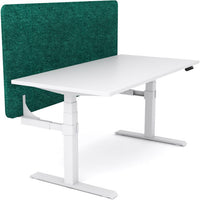 Dynamo Plus - Electric Height Adjustable Single Workstation With Screen (Peacock Screen)