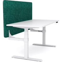 Dynamo Plus - Electric Height Adjustable Single Workstation With Screen (Peacock Screen)