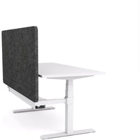 Dynamo Plus - Electric Height Adjustable Single Workstation With Screen (Charcoal Grey Screen)