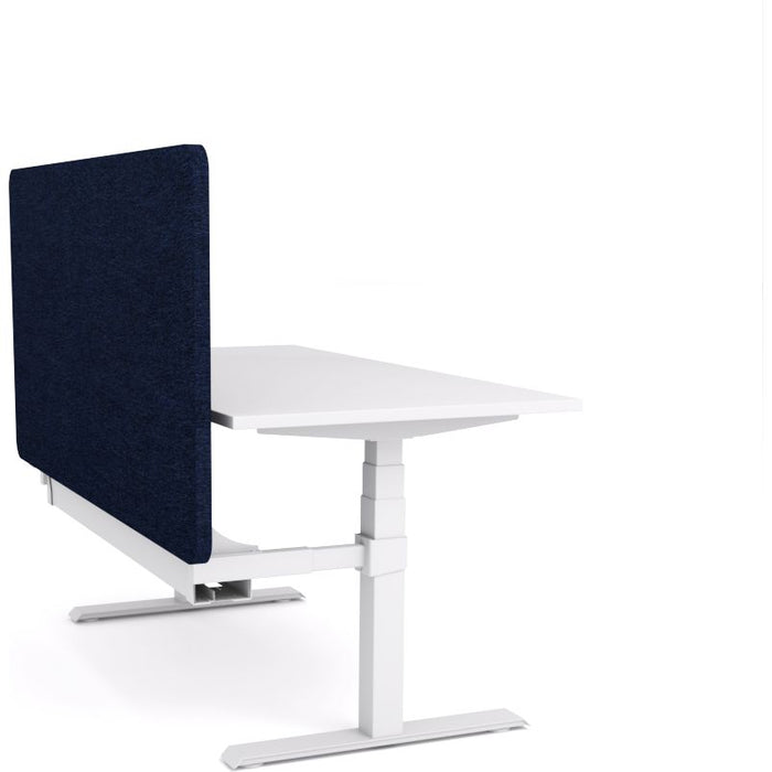 Dynamo Plus - Electric Height Adjustable Single Workstation With Screen (Dark Blue Screen)
