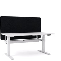 Dynamo Plus - Electric Height Adjustable Single Workstation With Screen (Black Screen)