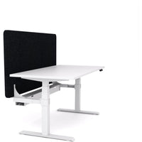Dynamo Plus - Electric Height Adjustable Single Workstation With Screen (Black Screen)
