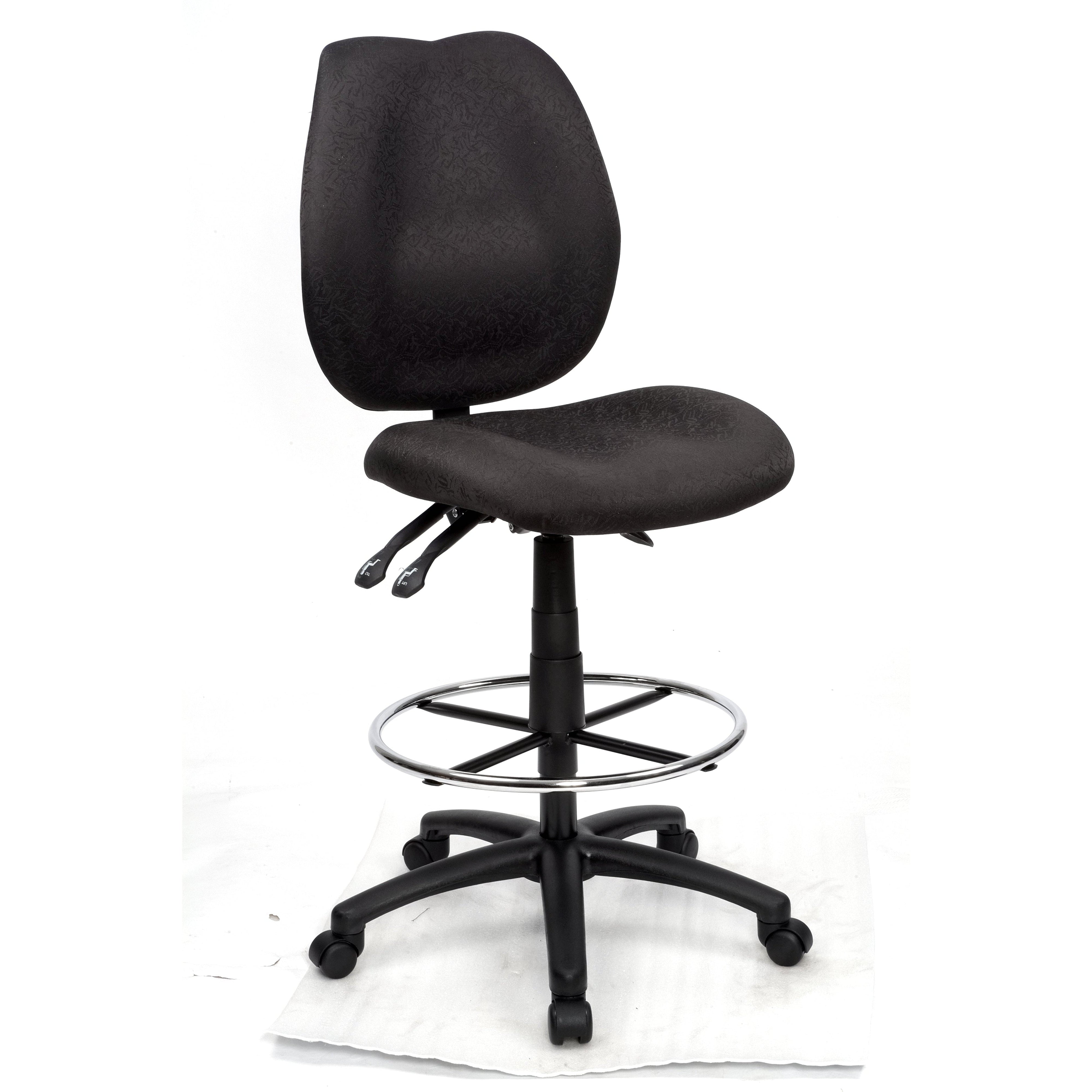 Sabina Leather Desk Chair, Black