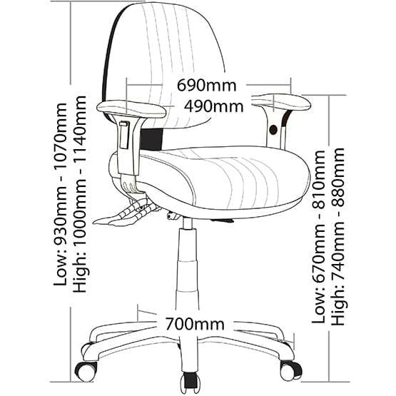 Safari 2 Lever Big Boy Seat Task Chair