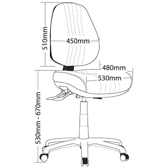 Safari 2 Lever Big Boy Seat Task Chair