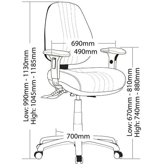 Safari 3 Lever Big Boy Seat Task Chair